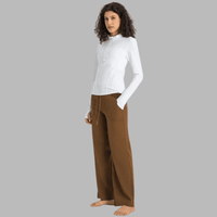 Adhocia pantalon de legging evase marron