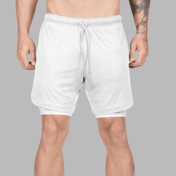 Shorts GIGN de sport 2-en-1-homme avec poches et fermetures éclair