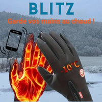 Gants unisex tactiles polaire ultra déperlant Noir - Isotoner