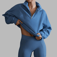 Belladone Sweatshirt a col zippé de yoga pour femme