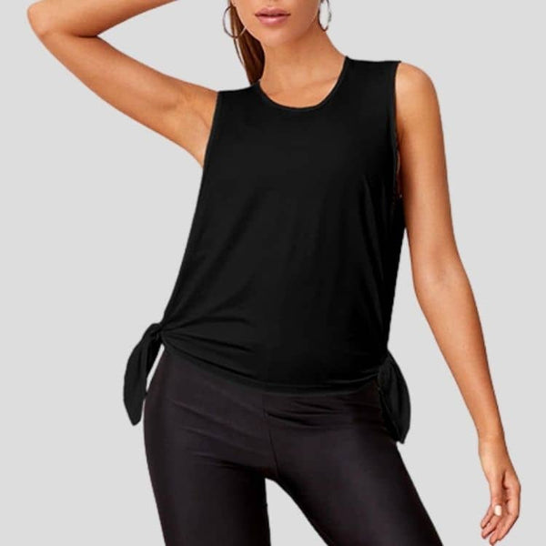 Pancho-shirt de yoga femme sans manche