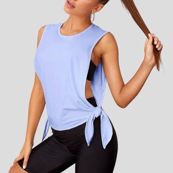 Pancho-shirt de yoga femme sans manche