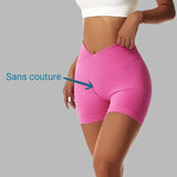 Short outfit sport sans couture pour femme