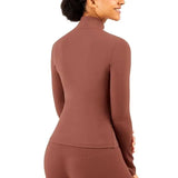Veste hiver de yoga pour femme avec fermeture éclair