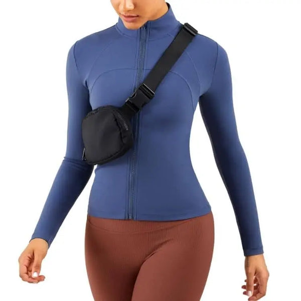Veste hiver de yoga pour femme avec fermeture éclair