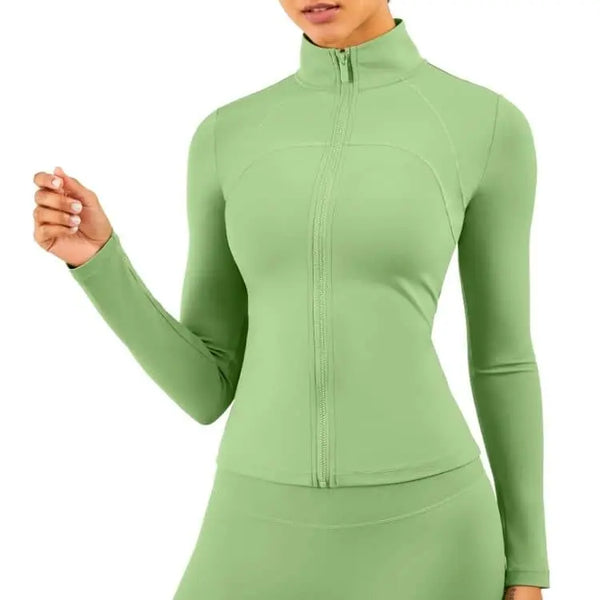 Veste hiver de yoga pour femme avec fermeture éclair