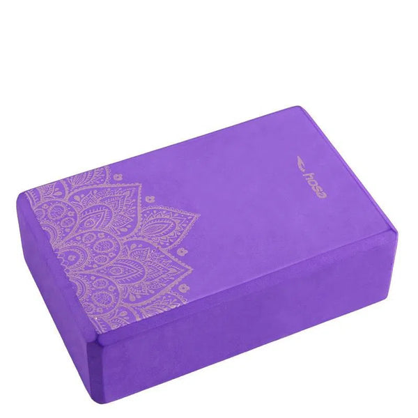Adhocia la brique yoga violette de posture imprimée pour les étirements parfait pour les débutants et confirmés.