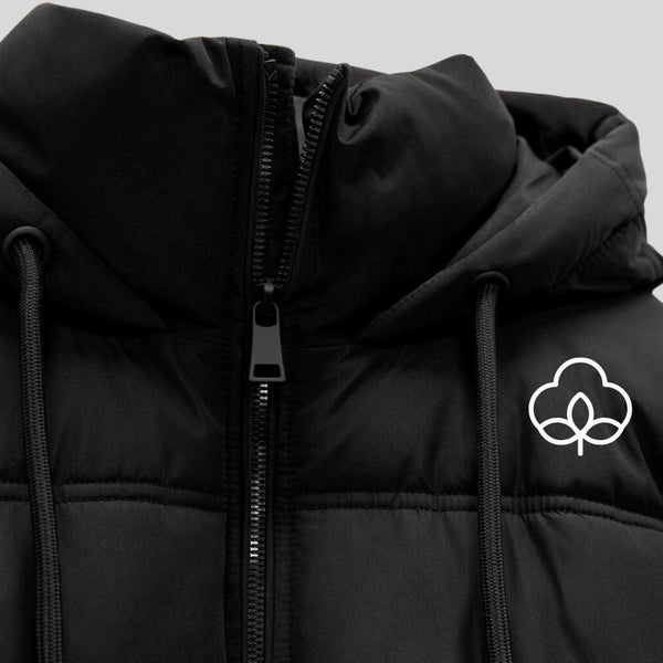 Blouson matelassé chaud à capuche manches longues femme