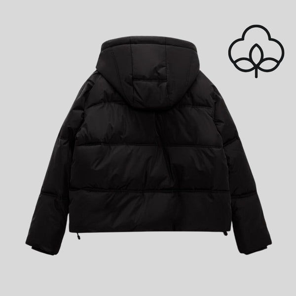 Blouson matelassé chaud à capuche manches longues femme