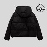 Blouson matelassé chaud à capuche manches longues femme