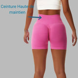 Short outfit sport sans couture pour femme