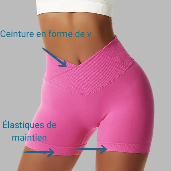 Short outfit sport sans couture pour femme