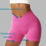 Short outfit sport sans couture pour femme
