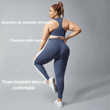 Adhocia ensemble bleu de grande taille fitness