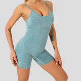 Combinaison Bodyyoga sans manches et short court pour femme