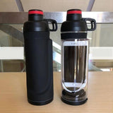 Gourde bouteille de sport avec rangement.
