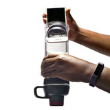 Gourde bouteille de sport avec rangement.