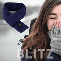 Blitz Écharpe chauffante 100% coton bleue adhocia.com