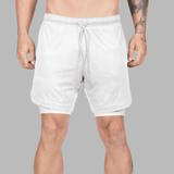 Shorts GIGN de sport 2-en-1 pour hommes avec poches et fermetures éclair