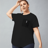 T-Shirt de sport noir de garnde taille pour femme