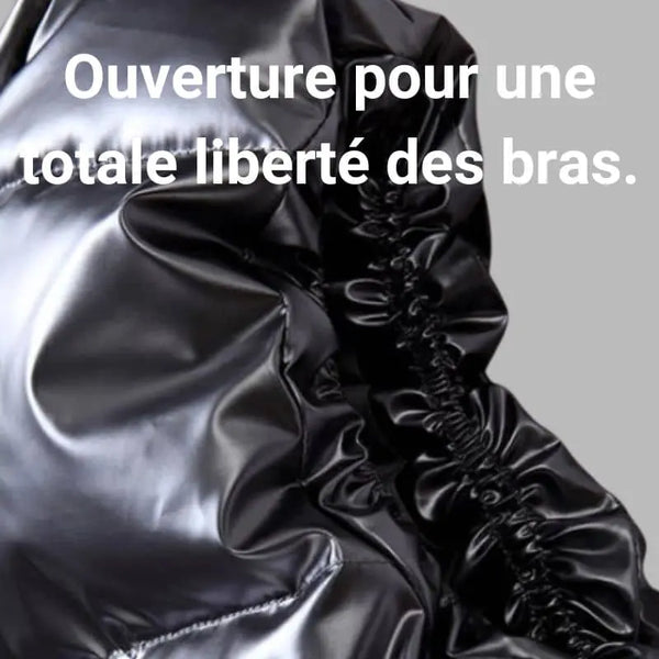 Doudoune femme matelassée lumineux sans manches à effet de brillance