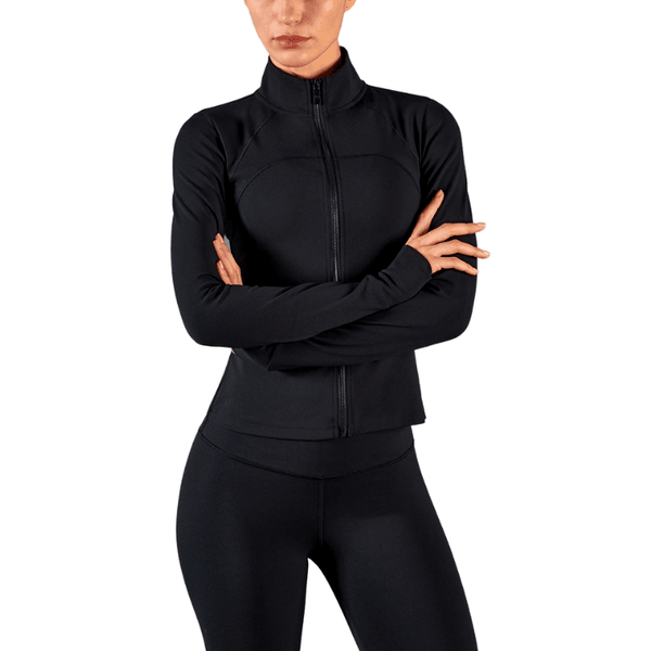 Tenue de yoga veste zippée et legging femme