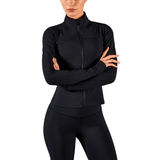 Tenue de yoga veste zippée et legging femme