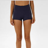 Short court de yoga avec ceinture haute de maintien