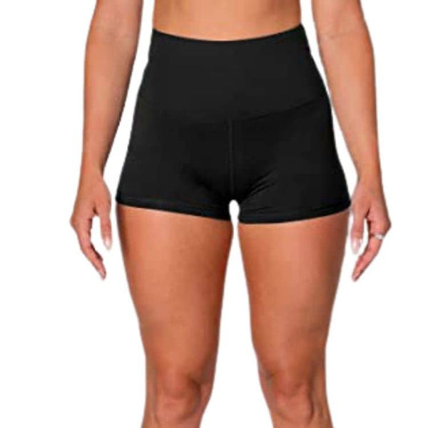 Short de yoga de couleur noir Tissu à séchage rapide et évacuant la transpiration. Lorsque vous faites de l'exercice, un short de yoga qui évacue l'humidité peut améliorer efficacement vos postures de yoga, offrir un maximum de confort et de mobilité. 