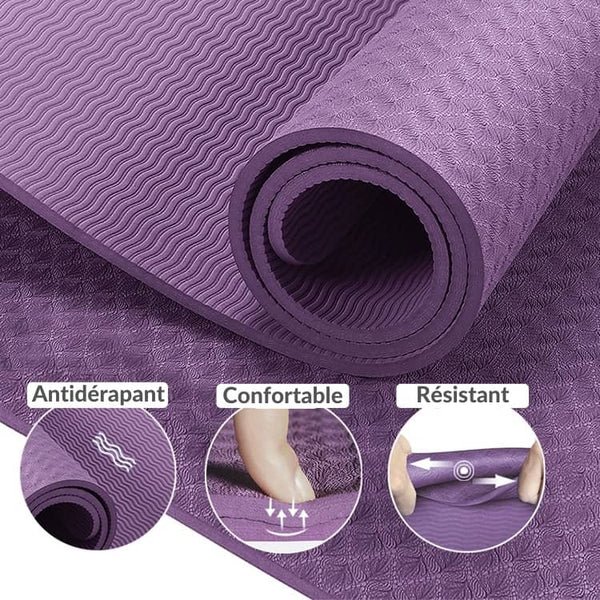 tapis de yoga antidérapant confortable résistant souple épais