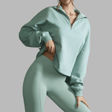 Belladone Sweatshirt femme à col zippé.