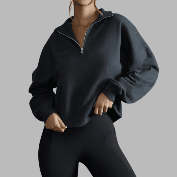 Belladone Sweatshirt femme à col zippé.