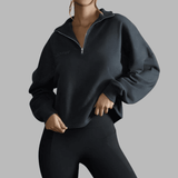 Belladone Sweatshirt femme à col zippé.