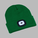 Bonnet tricoté unisexe avec double LED blanc / rouge et batterie USB