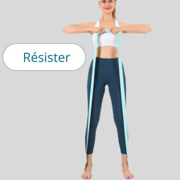 Sangle élastique aide aux  postures de yoga et pilates.