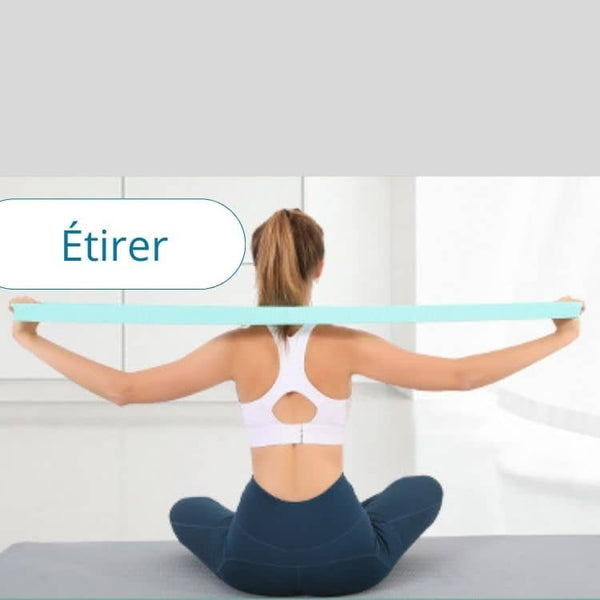 Exercice de bande de résistance étirable pour le yoga Pilates