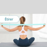 Sangle élastique aide aux  postures de yoga et pilates.