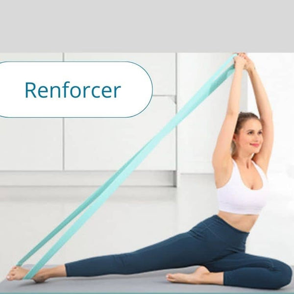 Sangle élastique aide aux  postures de yoga et pilates.
