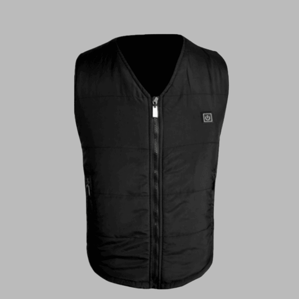 Gilet noir sans manches chauffant pour hiver homme
