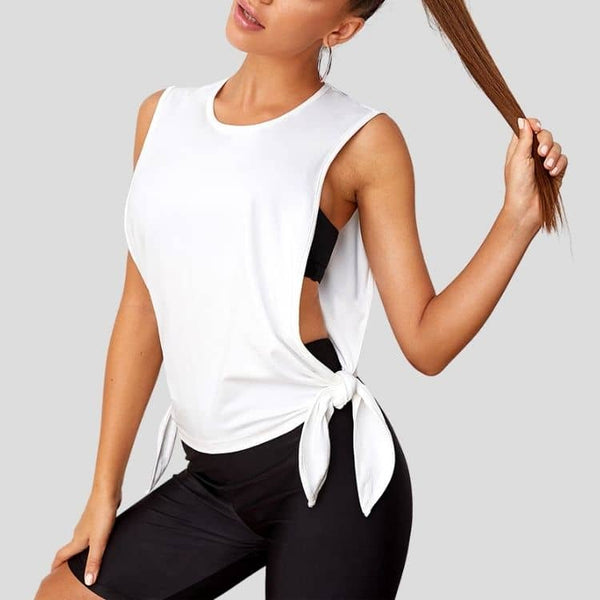 89- Pancho-shirt de yoga femme sans manche