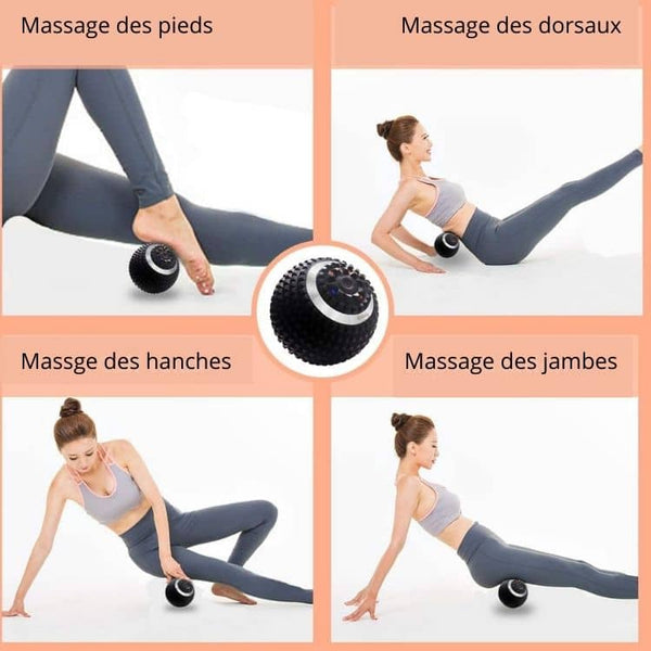 Balle de massage électrique vibrante <75> - Améliorez votre récupération musculaire avec Vibratone Yoga