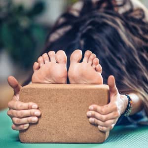 Adhocia™Brique yoga liège quercus doux suber naturel  pour les débutants et confirmés