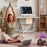 Adhocia™| Tapis de Yoga en fibre de jute naturelle écologique peut être utilisé pour le Pilates et Fitness 